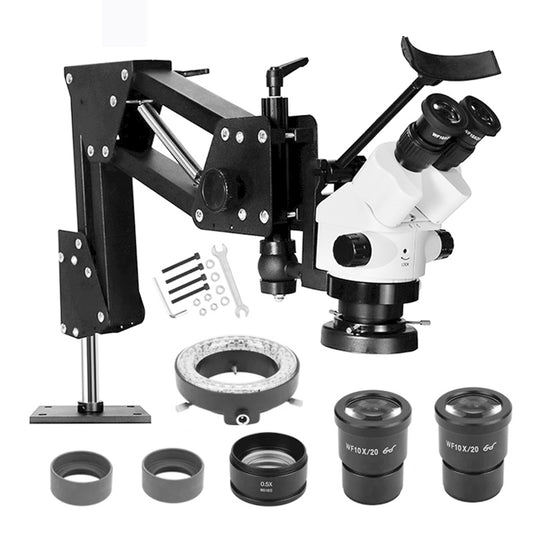 Engravertool Binocular Stereo Microscope,Spring Bracket,LED Light,7X-45X Magnification,ET-MS01A