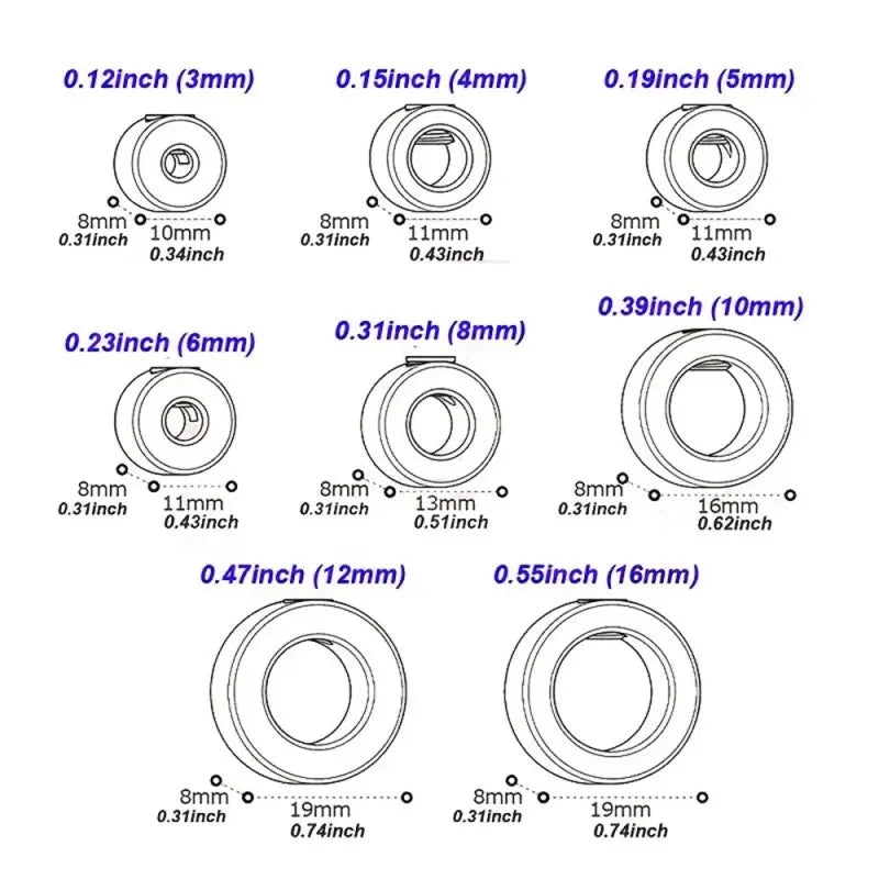 Adjustable Drill Bit Depth Stop Collar Set with Allen Wrench and Positioning Rings,ET-AA98