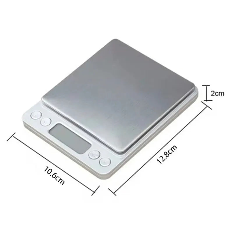 High-Precision Digital Kitchen and Jewelry Scale, 500g/0.01g to 3kg/0.1g with Dual Trays,ET-AA95
