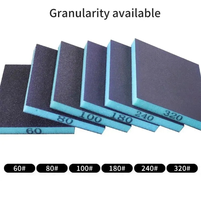 6PCS Reusable Sanding Sponges, 60-320 Grit Wet/Dry Abrasive Blocks for Metal and Wood Finishing,ET-AA96