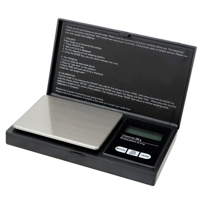 High-Precision 200g/0.01g Digital Pocket Scale with LCD Display – Ideal for Jewelry and Kitchen Weighing,ET-AA93