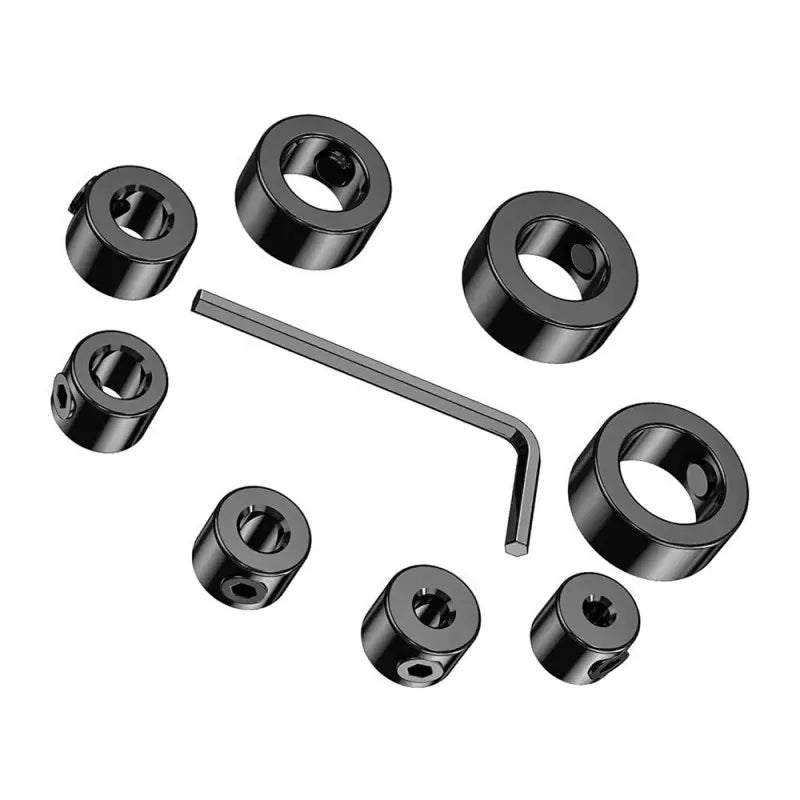 Adjustable Drill Bit Depth Stop Collar Set with Allen Wrench and Positioning Rings,ET-AA98