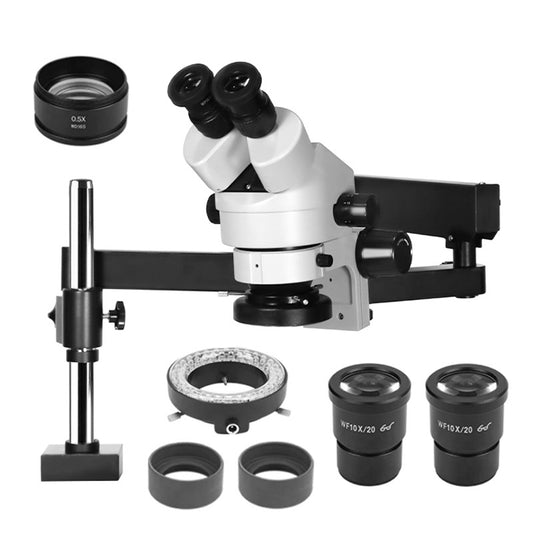 Engravertool Binocular Stereoscopic Zoom Microscope,7X-45X Magnification,LED Light,Boom-Arm Standl,ET-MH01A