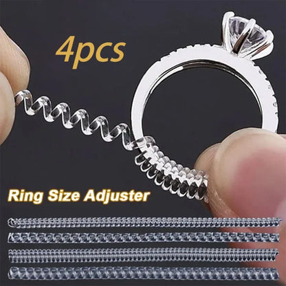 Invisible Spiral Ring Size Reducer Jewelry Guard Tools 4PCS/Set, ET-AA74